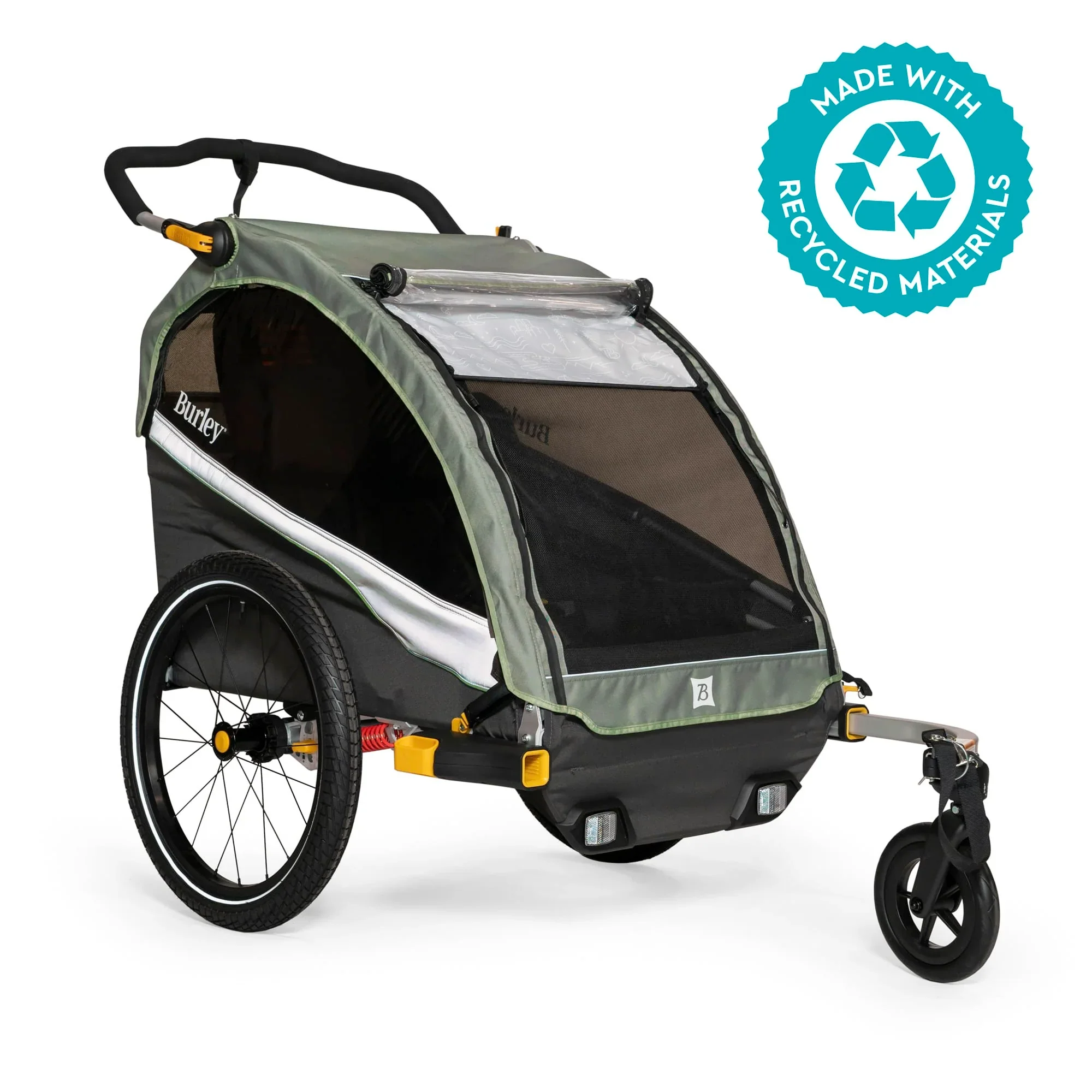 BURLEY D'LITE X DOUBLE GREEN - 2 CHILD TRAILER
