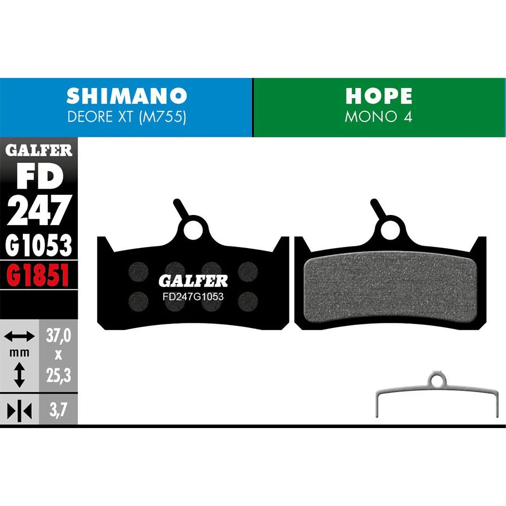 Galfer FD247 Brake Pads Shimano Deore XT (M755) Hope Mono M4