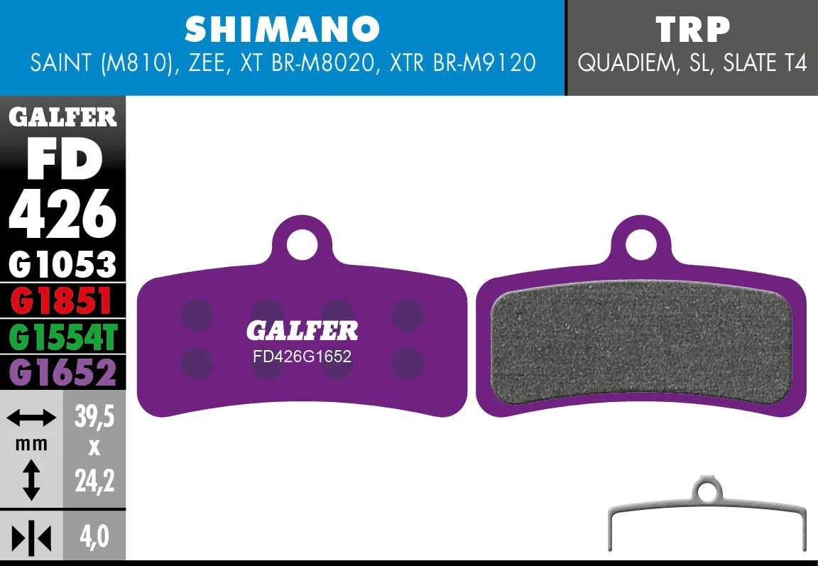 Galfer FD426 Brake Pads Shimano XTR(9120) Saint Zee - Image 2